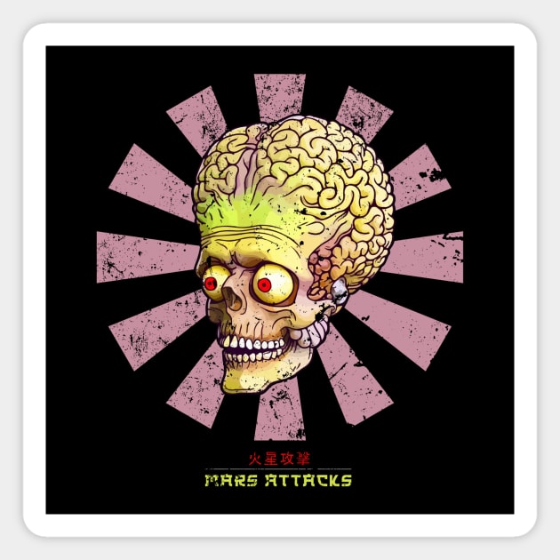 Mars Attacks Retro Japanese Magnet by Nova5